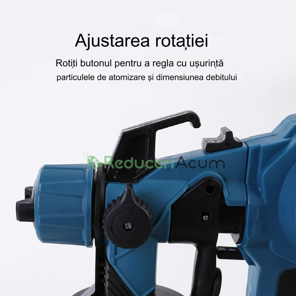 Aparat Profesional De Vopsit Și Zugrăvit LEIHMANN, Electric, Cu Rezervor De Vopsea, 800 ml si 2 Acumulatori, 36V, Portabil