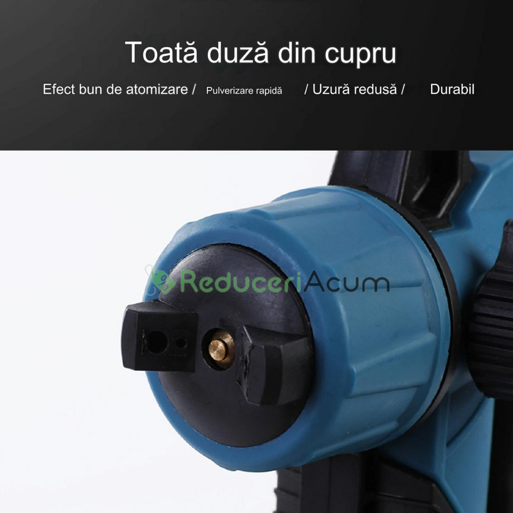 Aparat Profesional De Vopsit Și Zugrăvit LEIHMANN, Electric, Cu Rezervor De Vopsea, 800 ml si 2 Acumulatori, 36V, Portabil