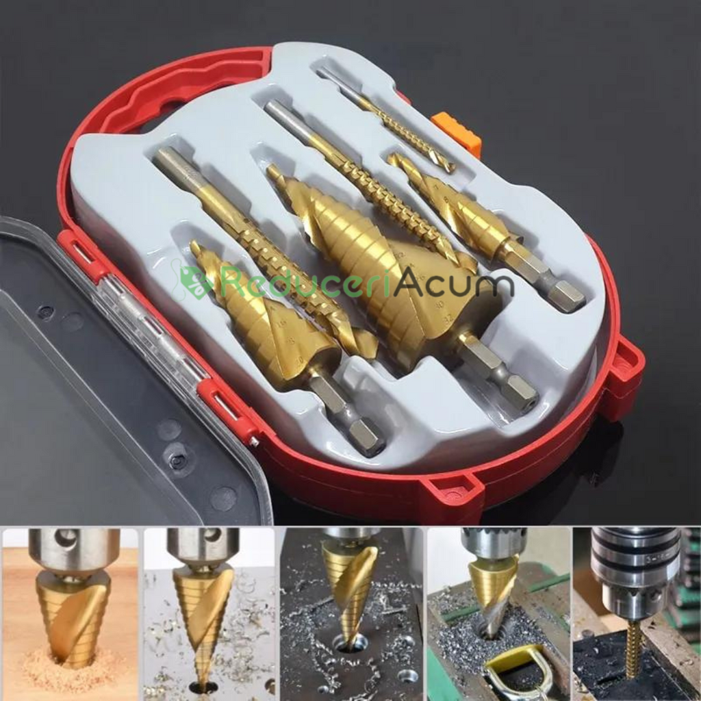 Set burghie metal, LEIH MANN, universale, 6 piese acoperite cu TITAN