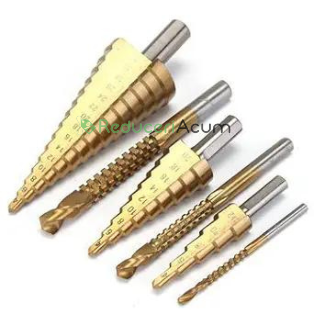 Set burghie metal, LEIH MANN, universale, 6 piese acoperite cu TITAN