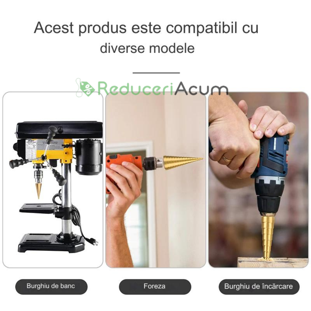 Set burghie metal, LEIH MANN, universale, 6 piese acoperite cu TITAN