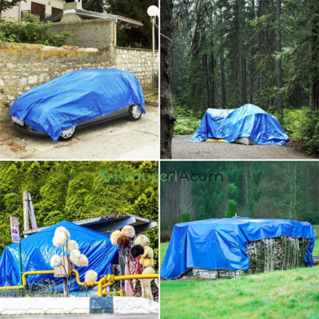 Prelata de protectie, 3x4m, impermeabila, rezistenta la UV si grindina