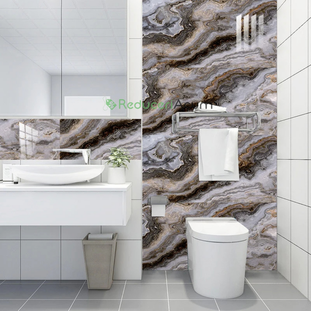 Set 10 Folii Autocolante cu Model Vin Maro, Dimensiune 60x30 cm