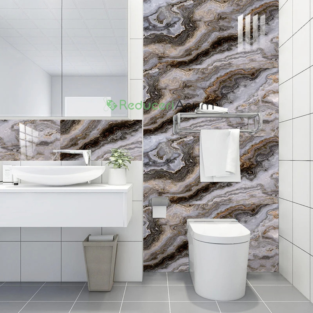 Set 10 Folii Autocolante cu Model Vin Maro, Dimensiune 60x30 cm