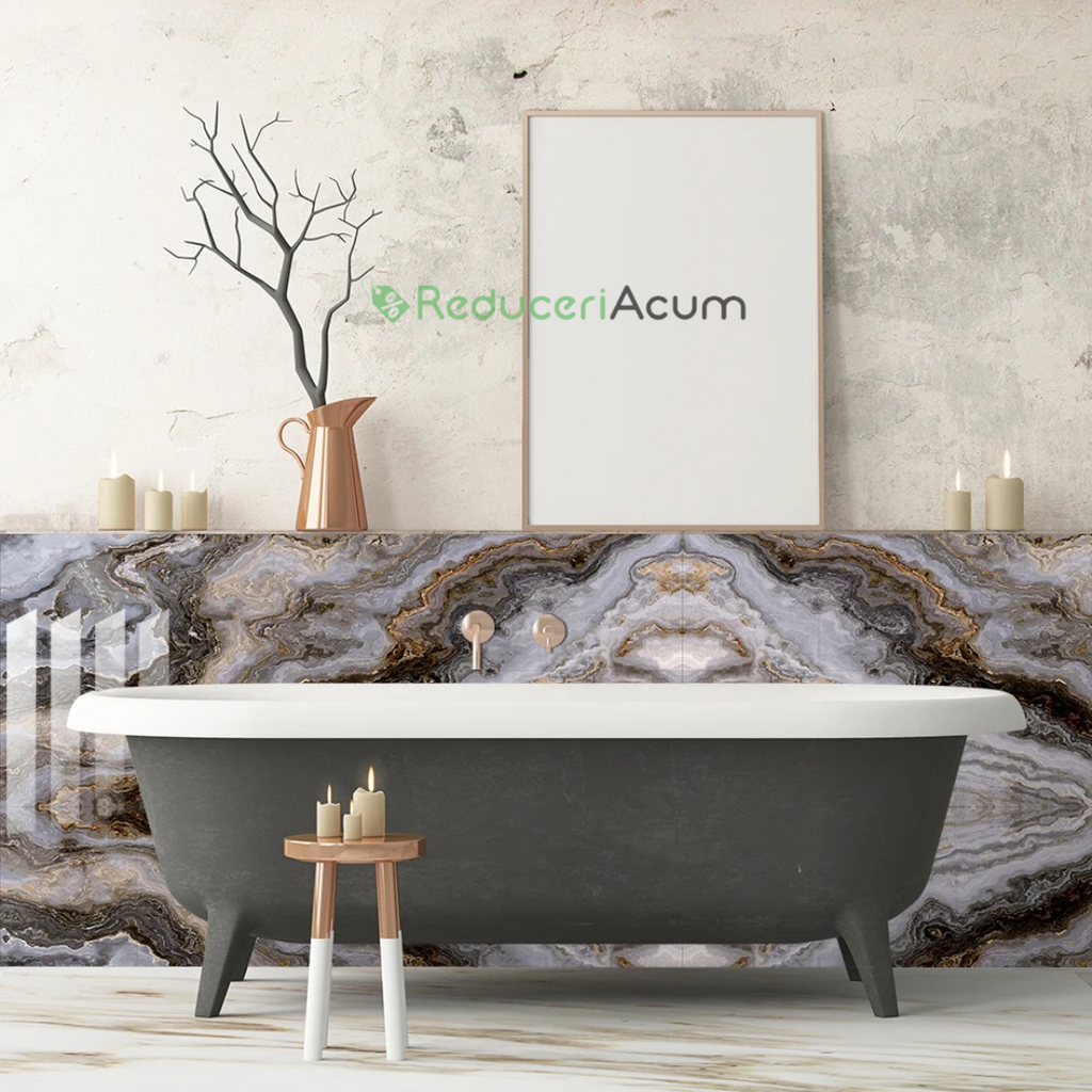 Set 10 Folii Autocolante cu Model Vin Maro, Dimensiune 60x30 cm