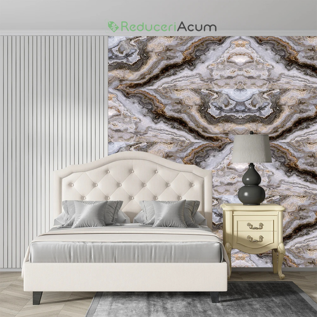 Set 10 Folii Autocolante cu Model Vin Maro, Dimensiune 60x30 cm