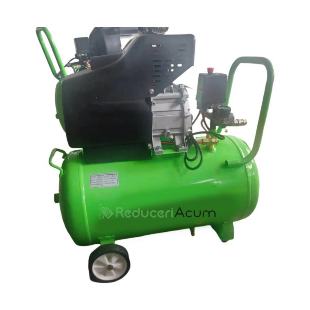 Compresor de Aer Electric Industrial ZA-2525, 2.5 HP, 220V, 50Hz, 0.8 MPa, 0.11 m³/min, Rezervor de 25L, pentru Utilizare Profesională