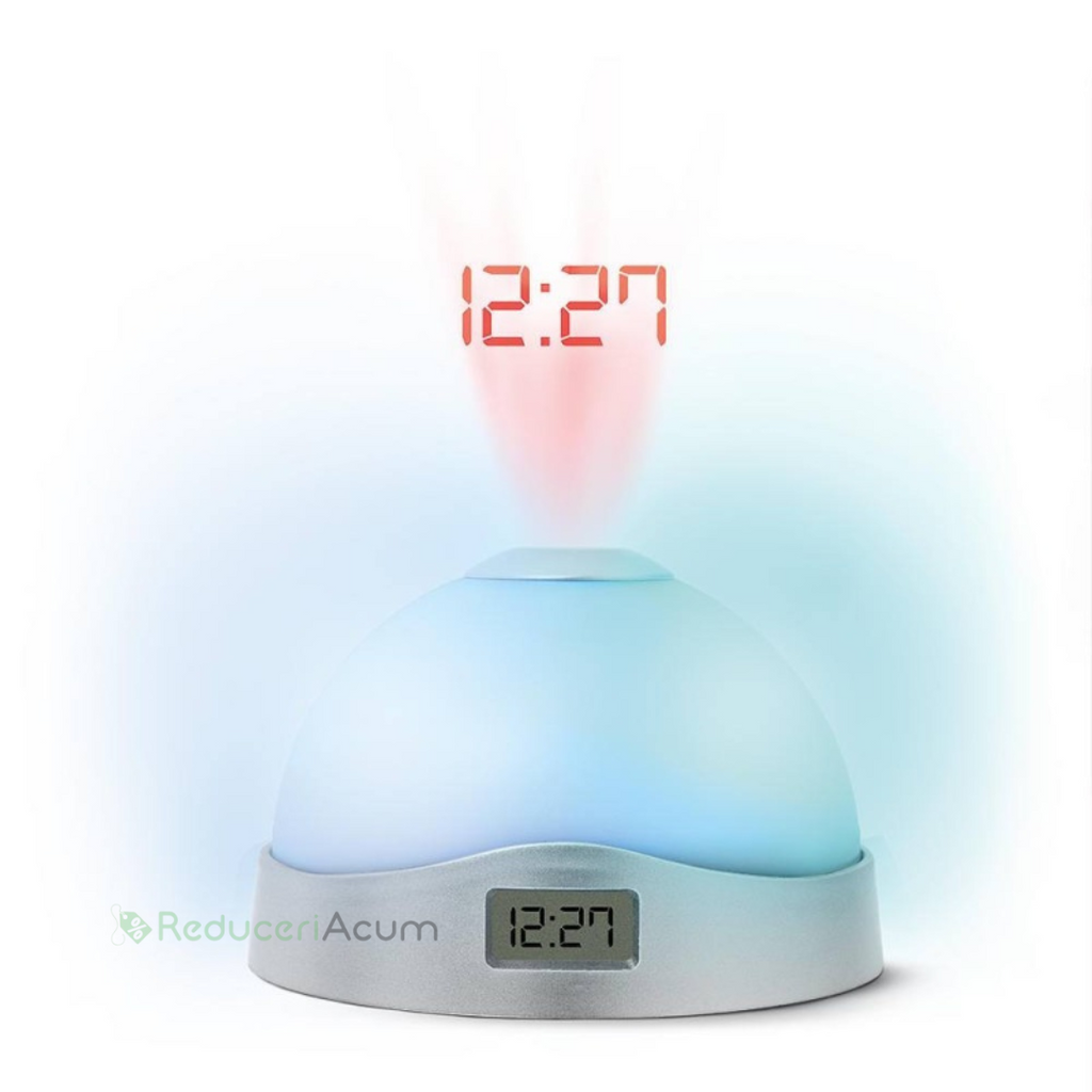 Ceas digital cu proiectie LED, 2 in 1