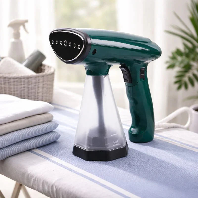 Aparat de Călcat cu Abur Vertical RAF R-1277, 1600W, Steamer pentru Haine, Compact și Portabil, Verde