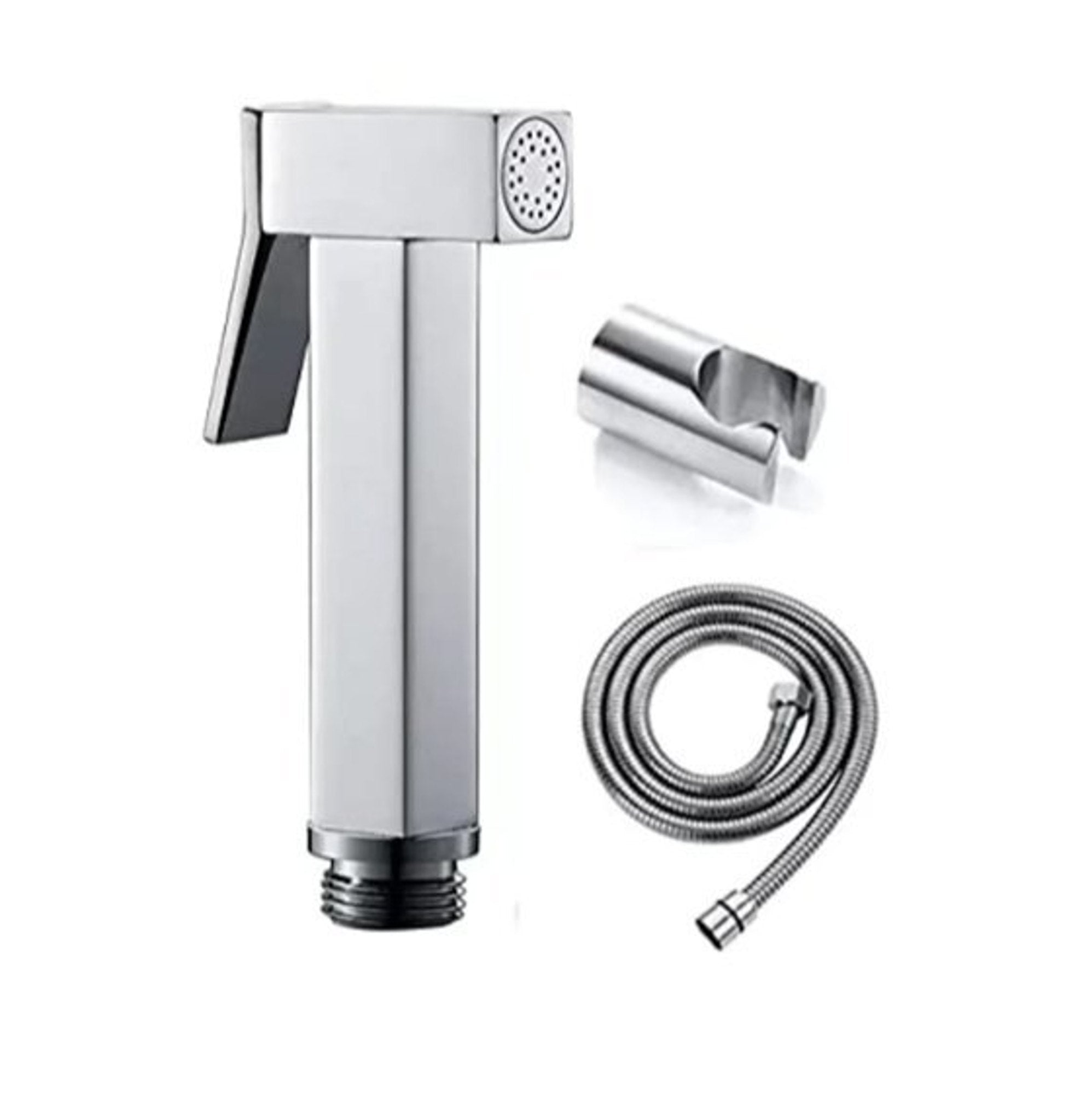 Duș Igienic Manual din Metal – Finisaj Cromat, Design Pătrat Modern, vst106