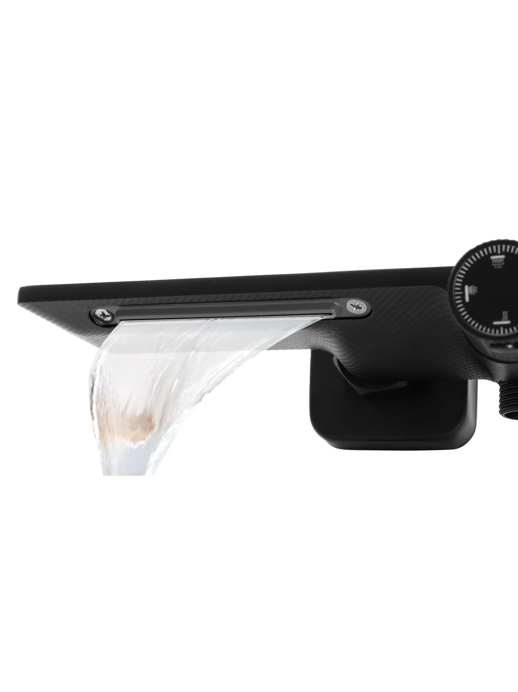 Coloana de duş Mat Black Elegance, Cu 4 functii de spalare, si scurgere tip cascada