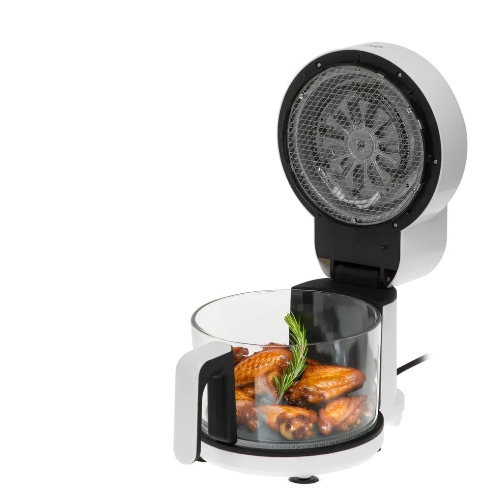 Friteuză cu Aer Cald 3L cu Bol din Sticlă – Adler AD 6316, 1400W, 8 Programe, Touch Screen