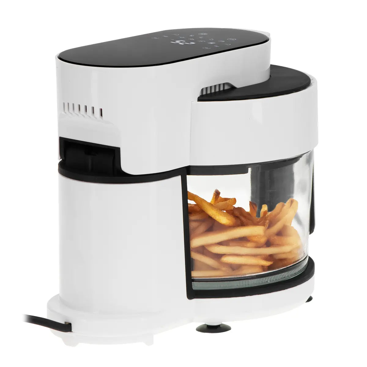 Friteuză cu Aer Cald 3L cu Bol din Sticlă – Adler AD 6316, 1400W, 8 Programe, Touch Screen