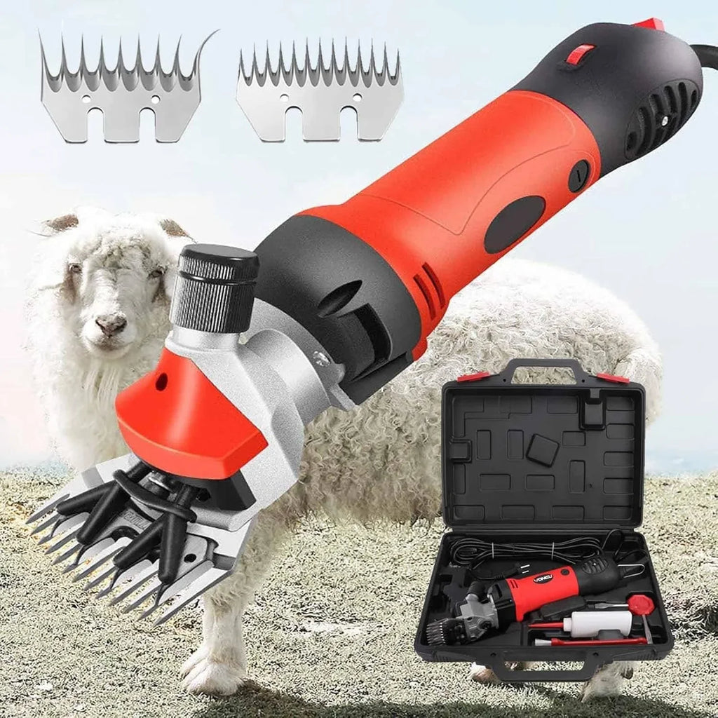 Aparat profesional pentru tuns oi, 900W, 6 viteze, lamă 13 dinți