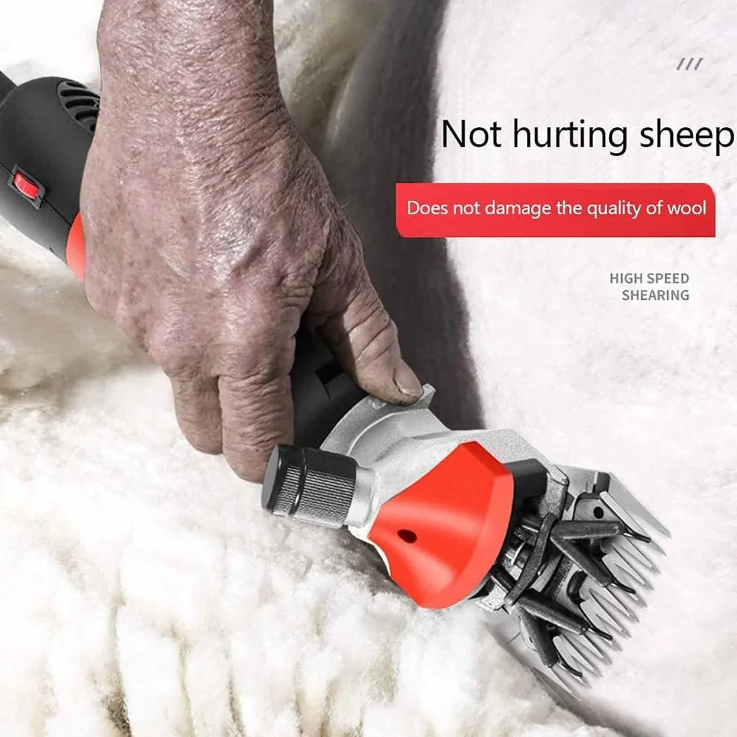 Aparat profesional pentru tuns oi, 900W, 6 viteze, lamă 13 dinți