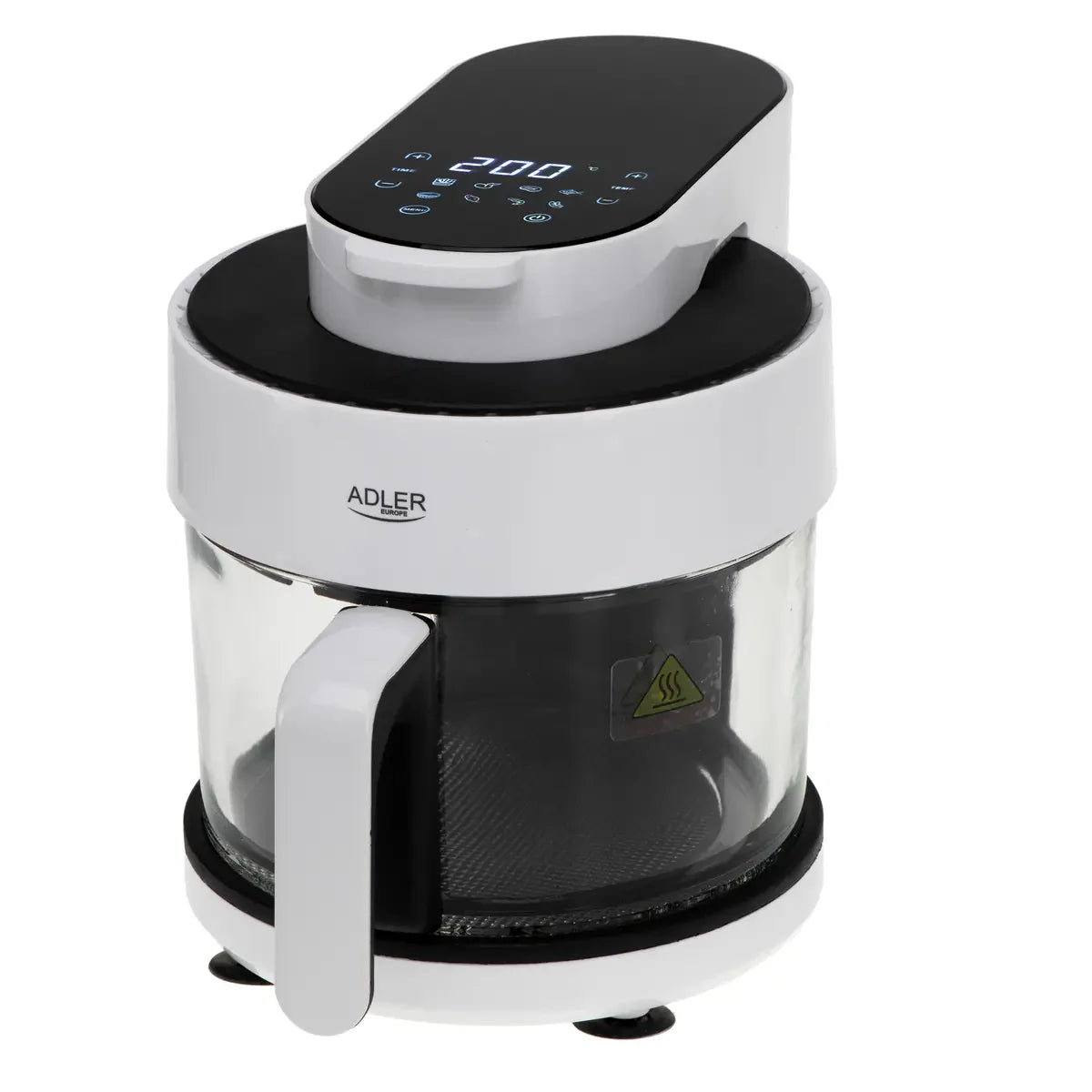 Friteuză cu Aer Cald 3L cu Bol din Sticlă – Adler AD 6316, 1400W, 8 Programe, Touch Screen