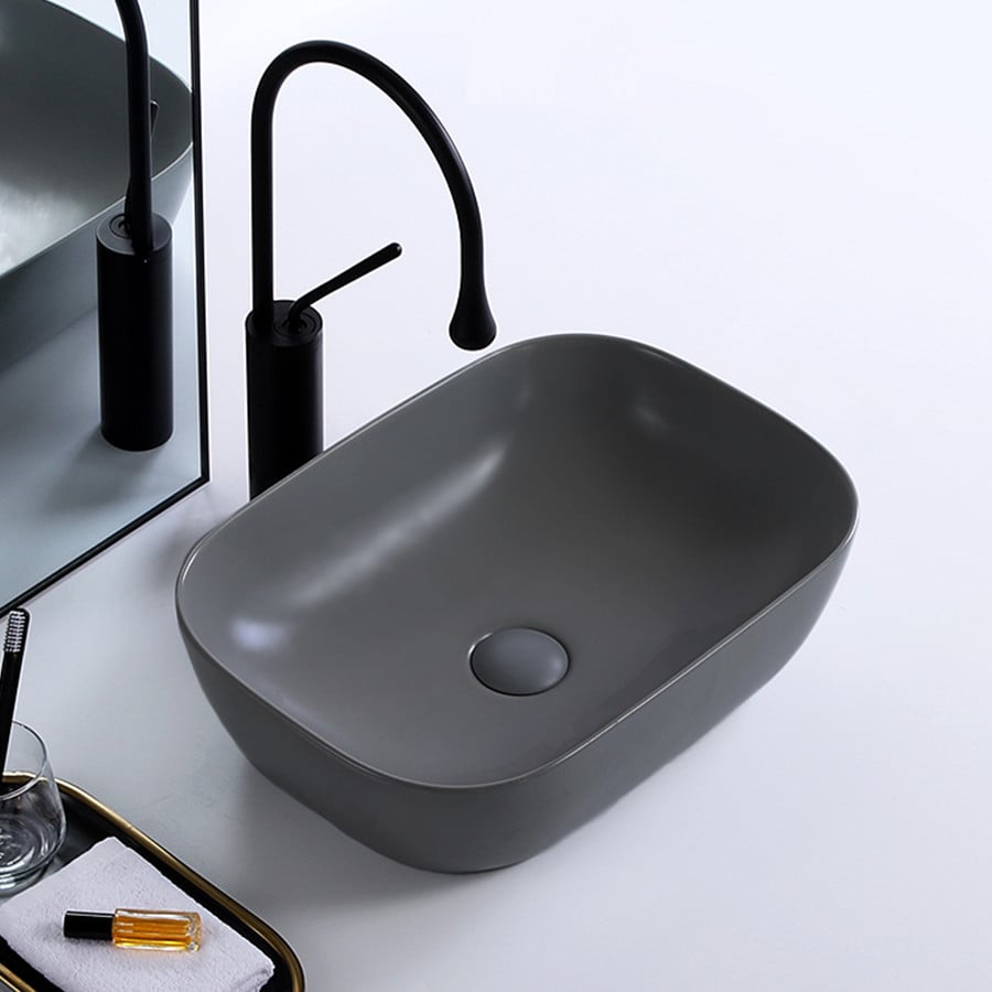 Lavoar Pe Blat, Gri Închis, Design Modern, Semi rotund VST18