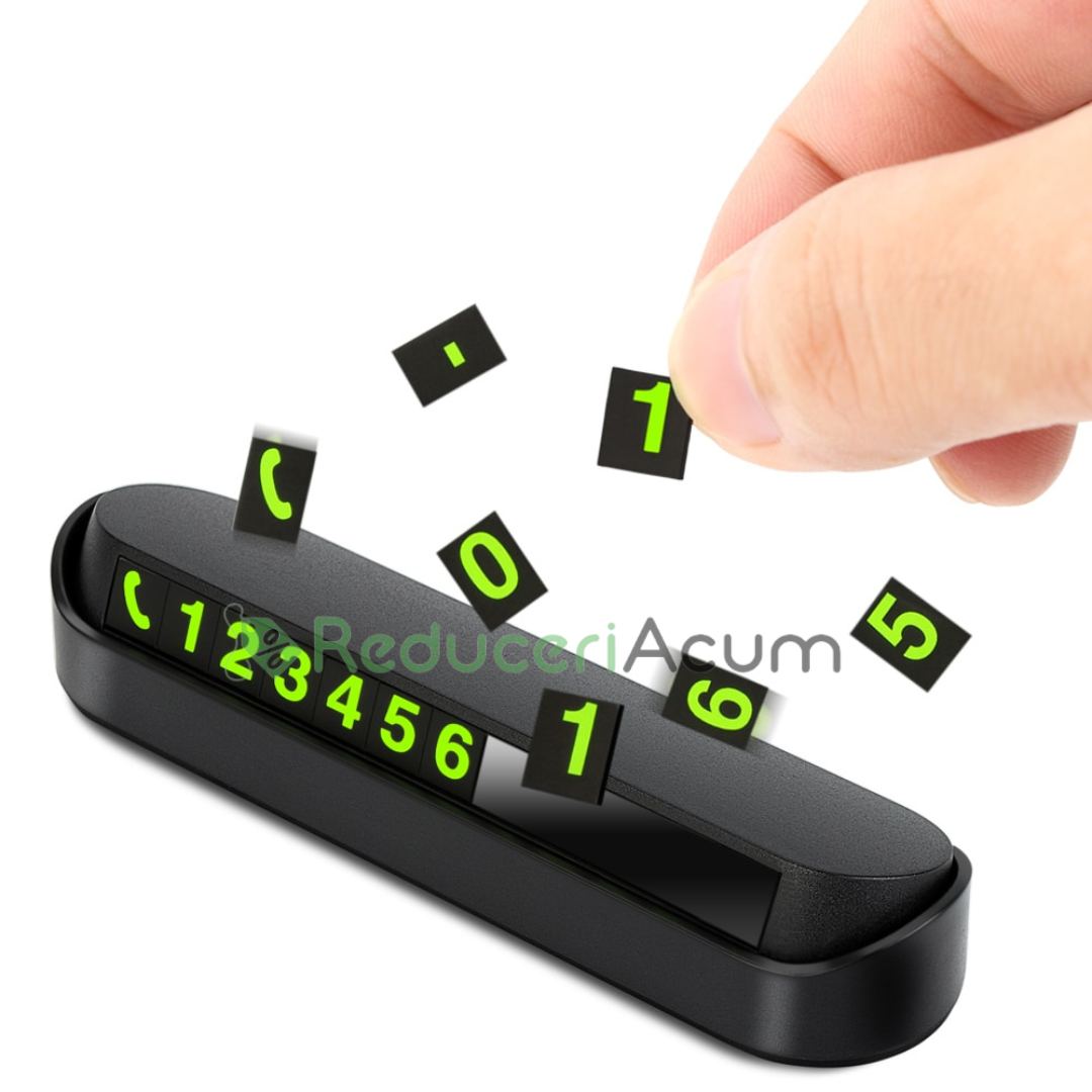 Suport numar de telefon pentru parcare temporara