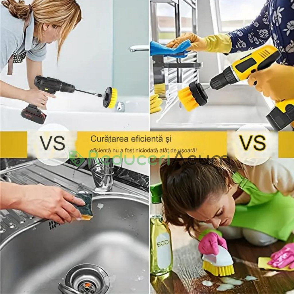 Set 3 perii de curatare pentru bormasina sau autofiletanta