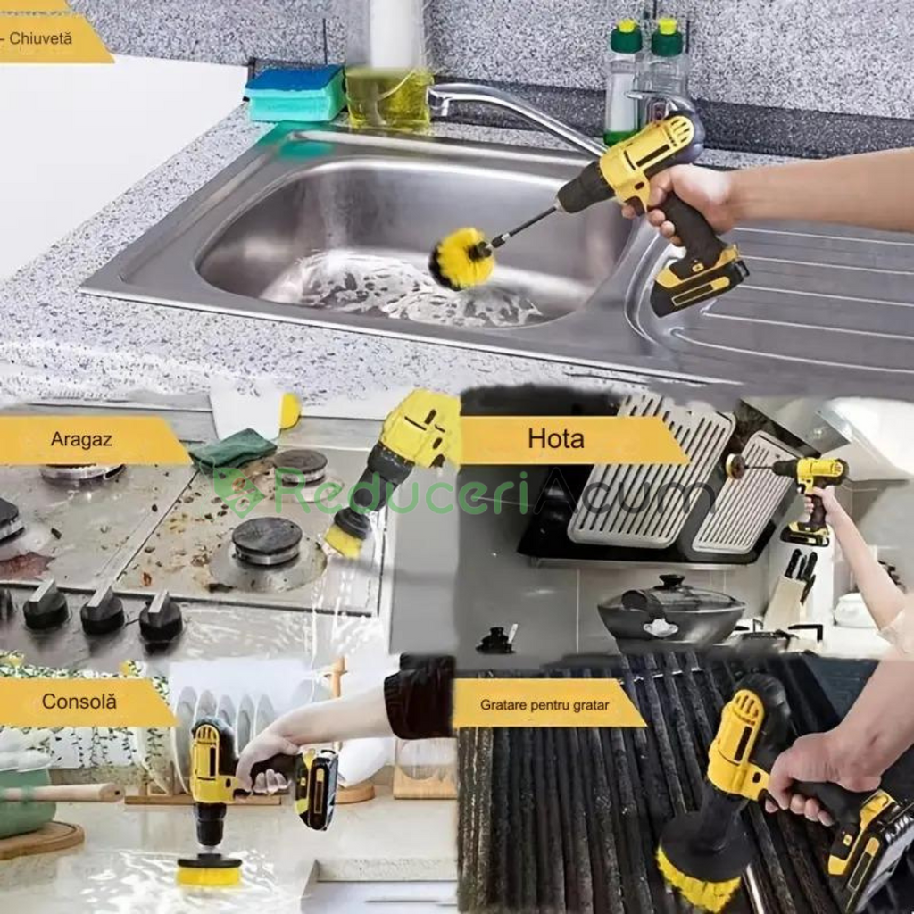 Set 3 perii de curatare pentru bormasina sau autofiletanta