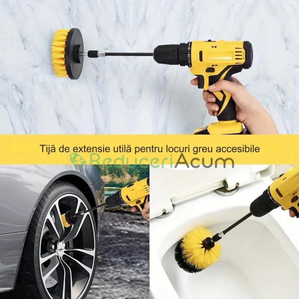 Set 3 perii de curatare pentru bormasina sau autofiletanta