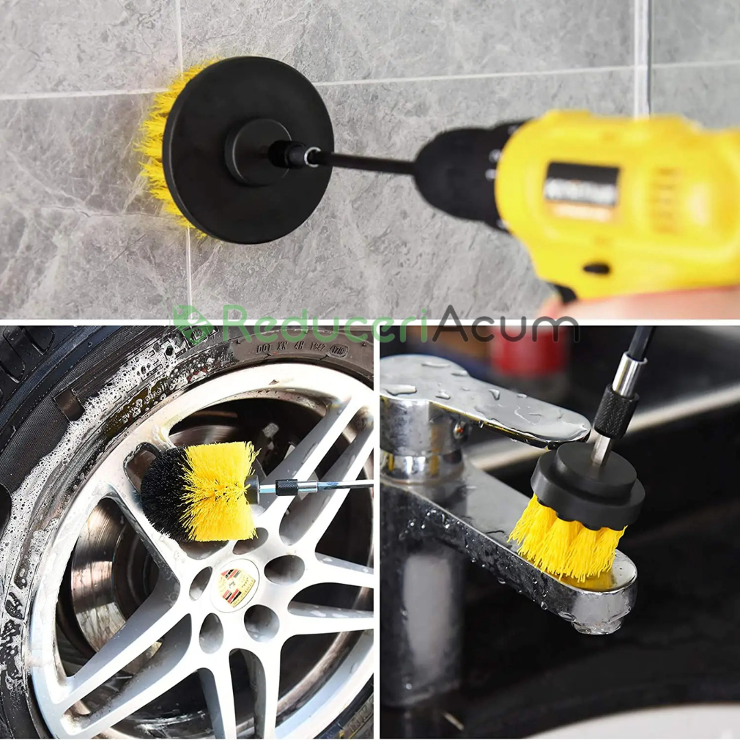 Set 3 perii de curatare pentru bormasina sau autofiletanta