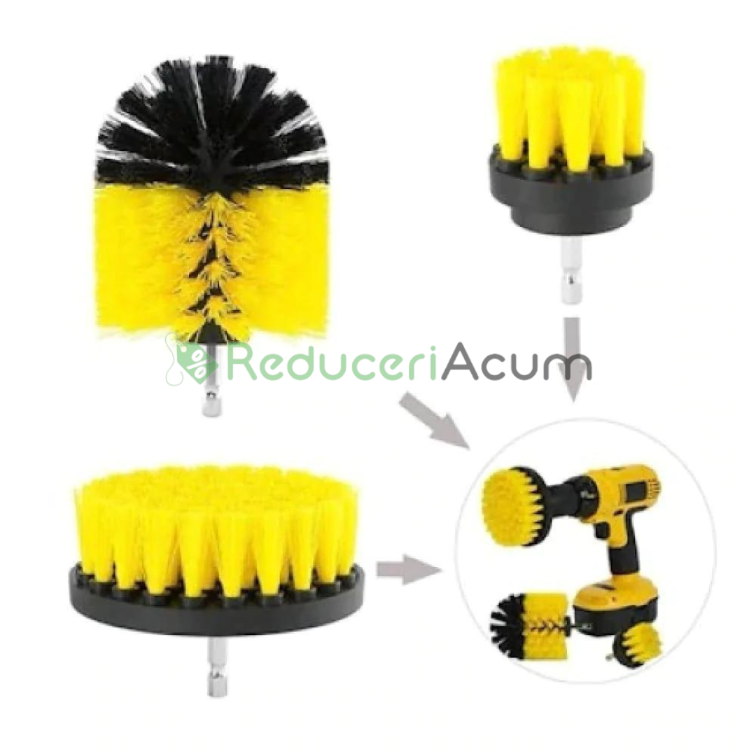Set 3 perii de curatare pentru bormasina sau autofiletanta