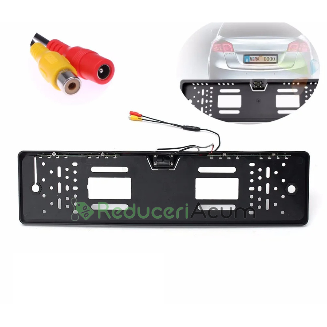 Camera video marsarier cu infrarosu cu suport numar auto inclus