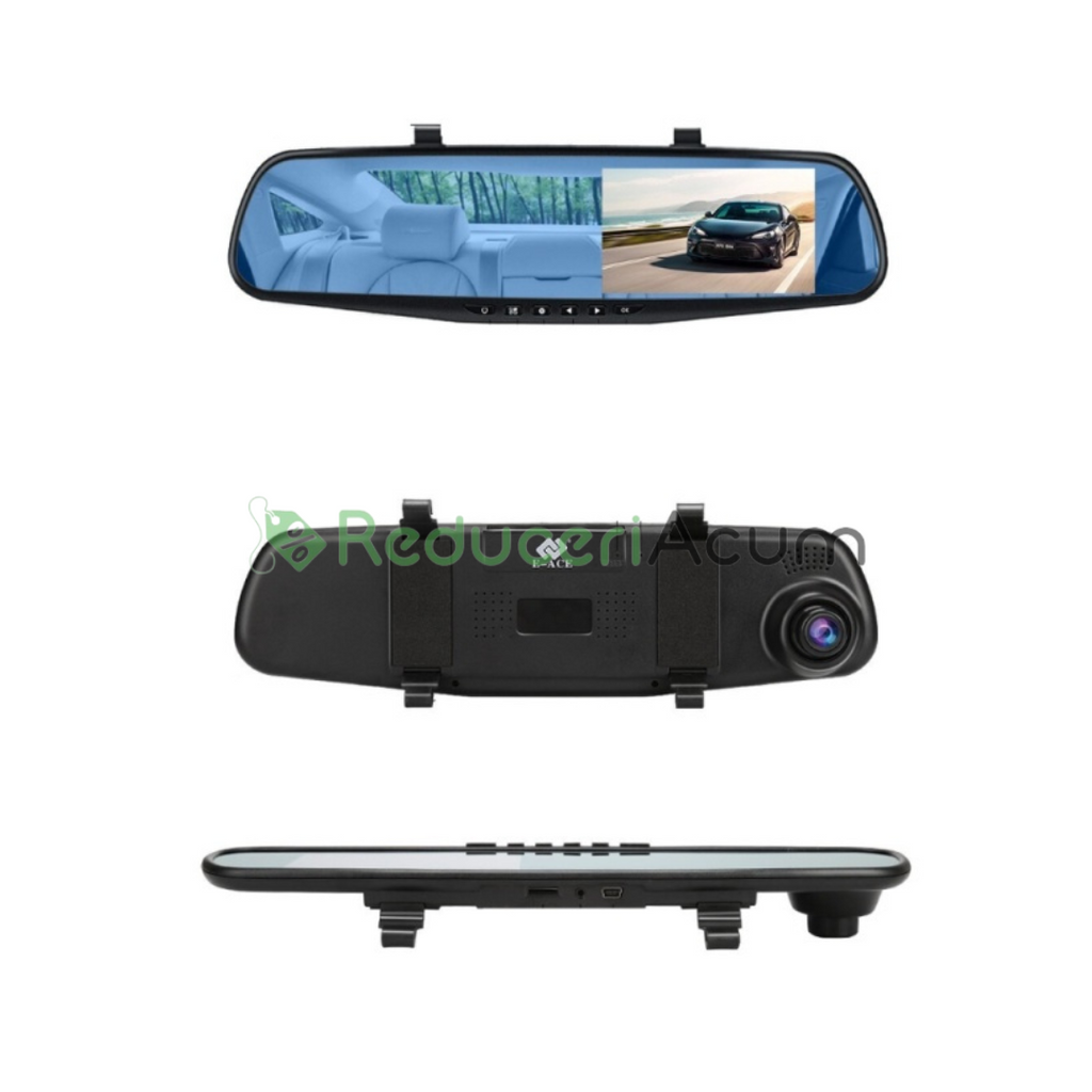 Oglinda monitor dual camera 4.3 inch pentru parcare