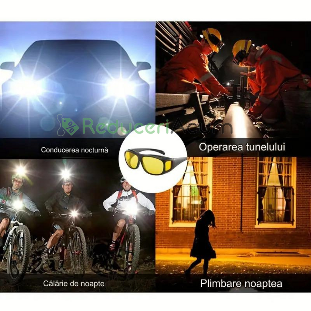 Ochelari pentru condus noaptea si in ceata + ochelari de zi
