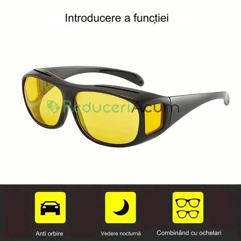 Ochelari pentru condus noaptea si in ceata + ochelari de zi