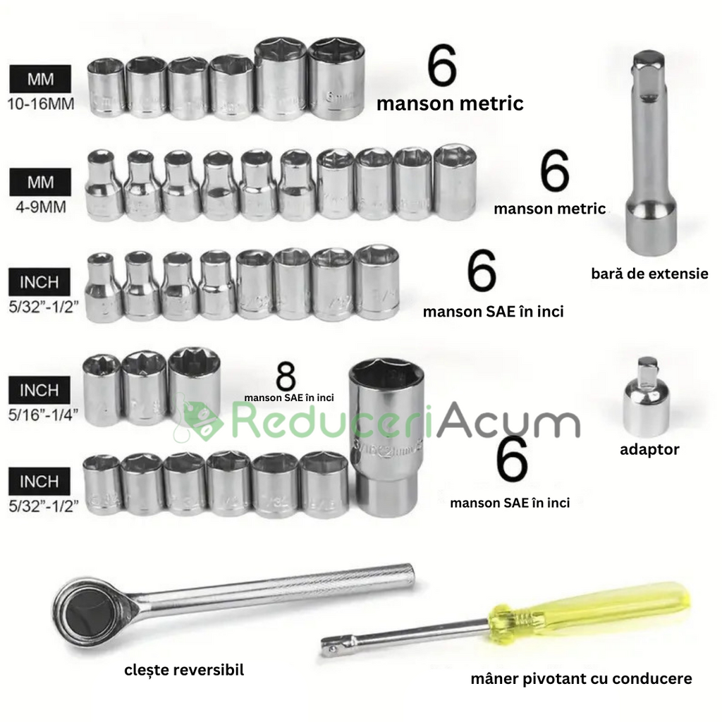 Trusa bormasina LEIHMANN, 2 acumulatori, 36V, 5Ah, incarcator si 30 accesorii, galben + Trusa 40 Piese Cadou
