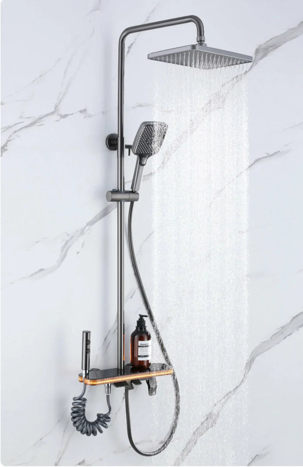 Sistem de duş „Tropic Rain” cu iluminare ambient şi indicator digital de temperatură, MTZ6