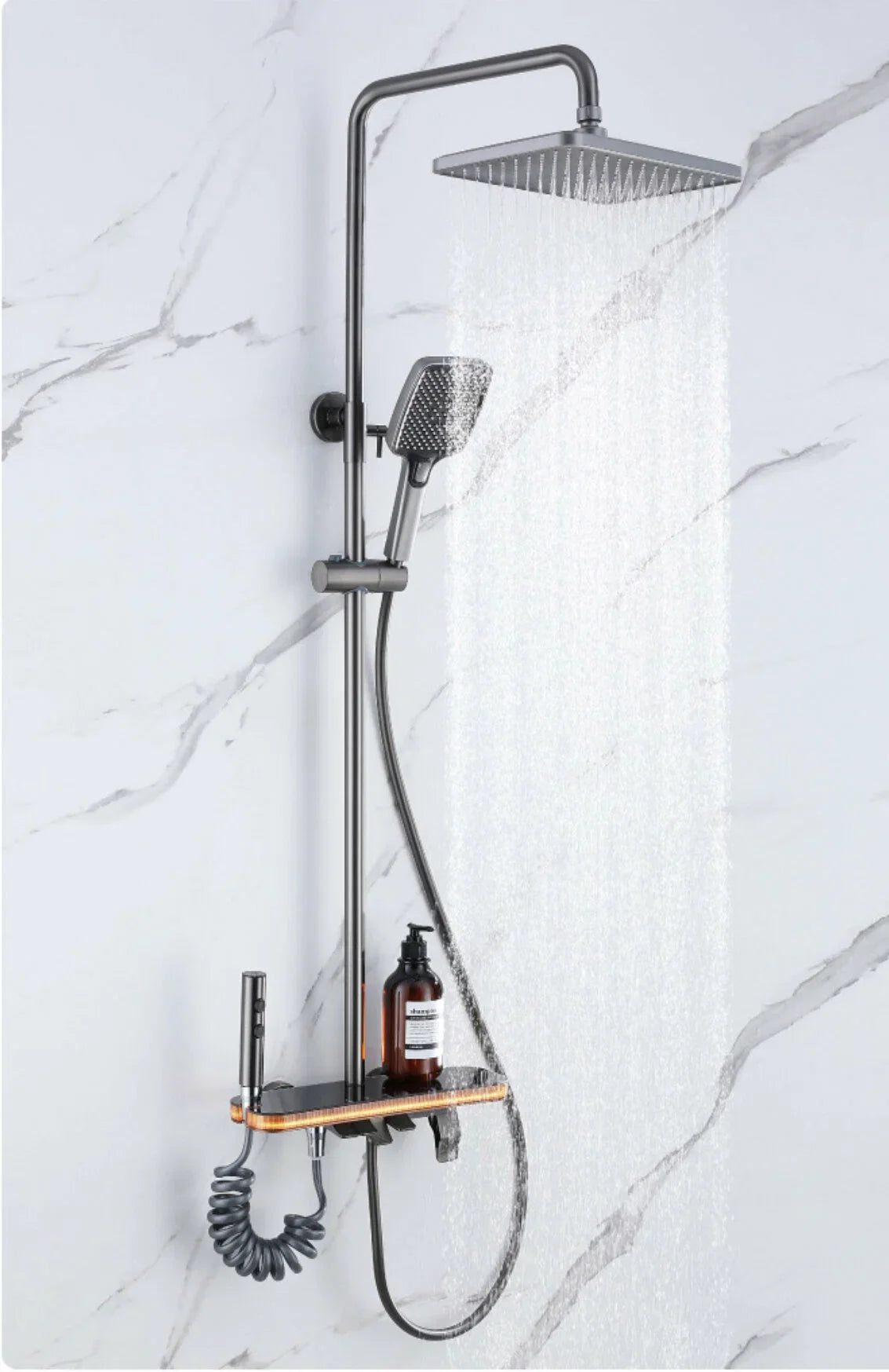 Sistem de duş „Tropic Rain” cu iluminare ambient şi indicator digital de temperatură, MTZ6