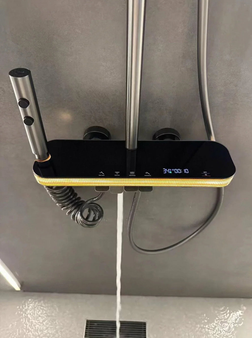 Sistem de duş „Tropic Rain” cu iluminare ambient şi indicator digital de temperatură, MTZ6