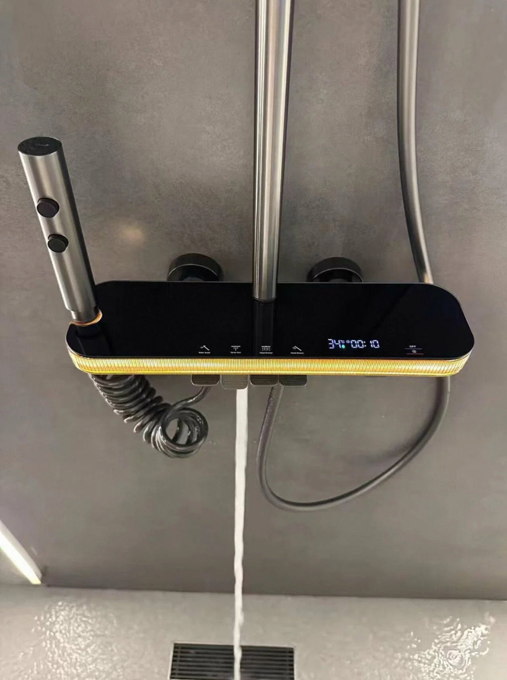 Sistem de duş „Tropic Rain” cu iluminare ambient şi indicator digital de temperatură, MTZ6