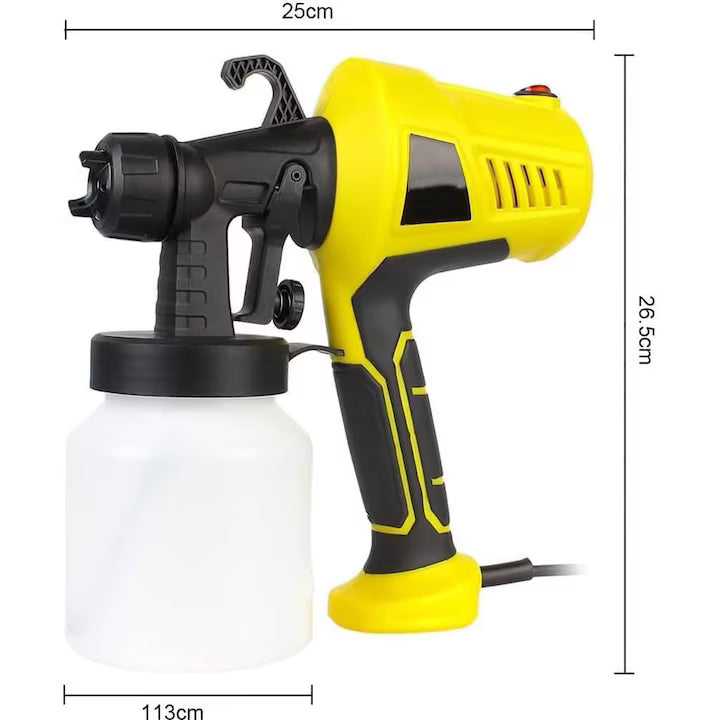 Pistol de Pulverizat Vopsea pentru Pereți și Lemn – 3 Moduri, Reglaj Debit, Design Demontabil