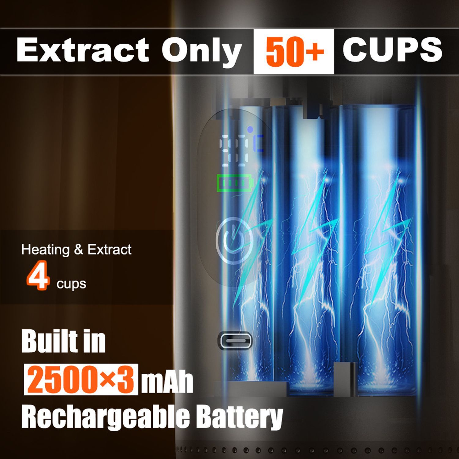 Aparat de Cafea Portabil pentru Mașină și Camping, 3-în-1, Presiune 20 Bar, Încălzire Rapidă, Afișaj Digital, Compatibil Nespresso/Dolce Gusto, Portabil USB-C