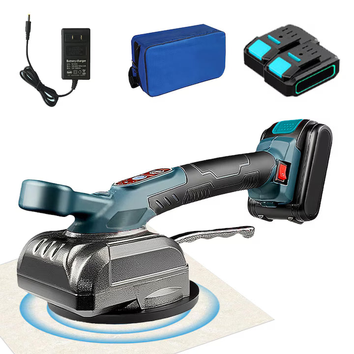 Mașină vibratoare pentru montaj plăci ceramice, ventuză 100 kg, 5 trepte, 21V Li-Ion