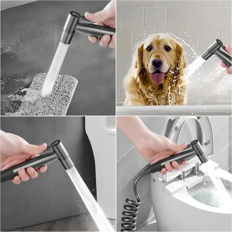 Set Dus Igienic WC si Bideu cu Furtun Extensibil – Pulverizator Igienic pentru Baie