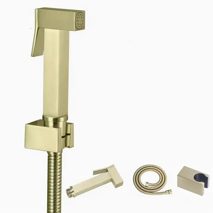 Duș Igienic Auriu – Design Pătrat, Montaj Exterior, Finisaj Elegant, VST105