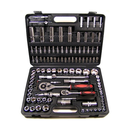 trusa scule,chei tubulare, 108 de piese + CADOU SET UNELTE 8 PIESE