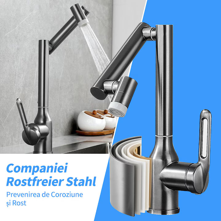 Baterie Baie/Bucătărie Rotativă cu Design Universal, Robinet de Lavoar Modern, VST127