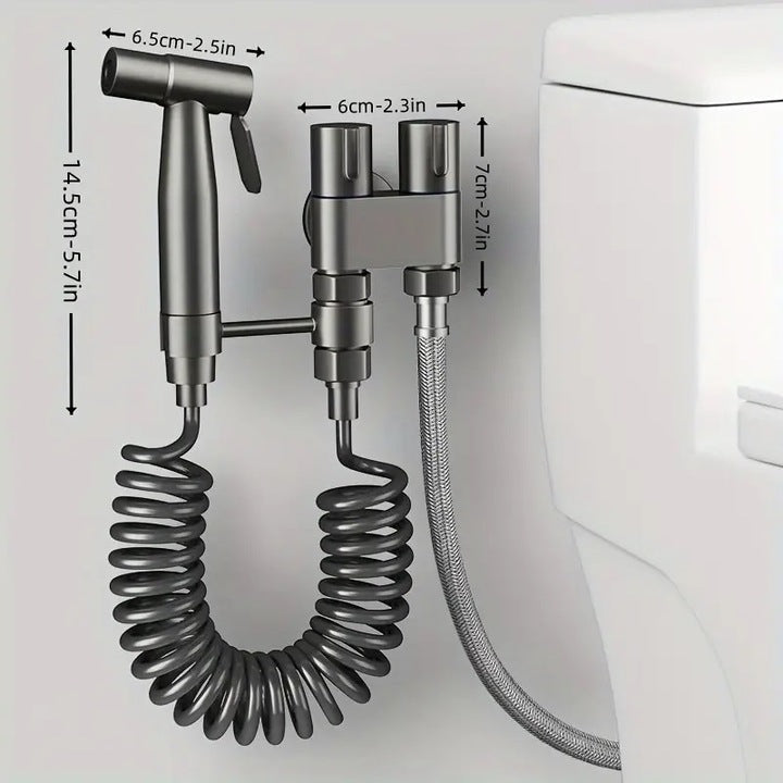 Set Dus Igienic WC si Bideu cu Furtun Extensibil – Pulverizator Igienic pentru Baie