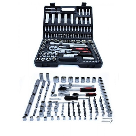 trusa scule,chei tubulare, 108 de piese + CADOU SET UNELTE 8 PIESE