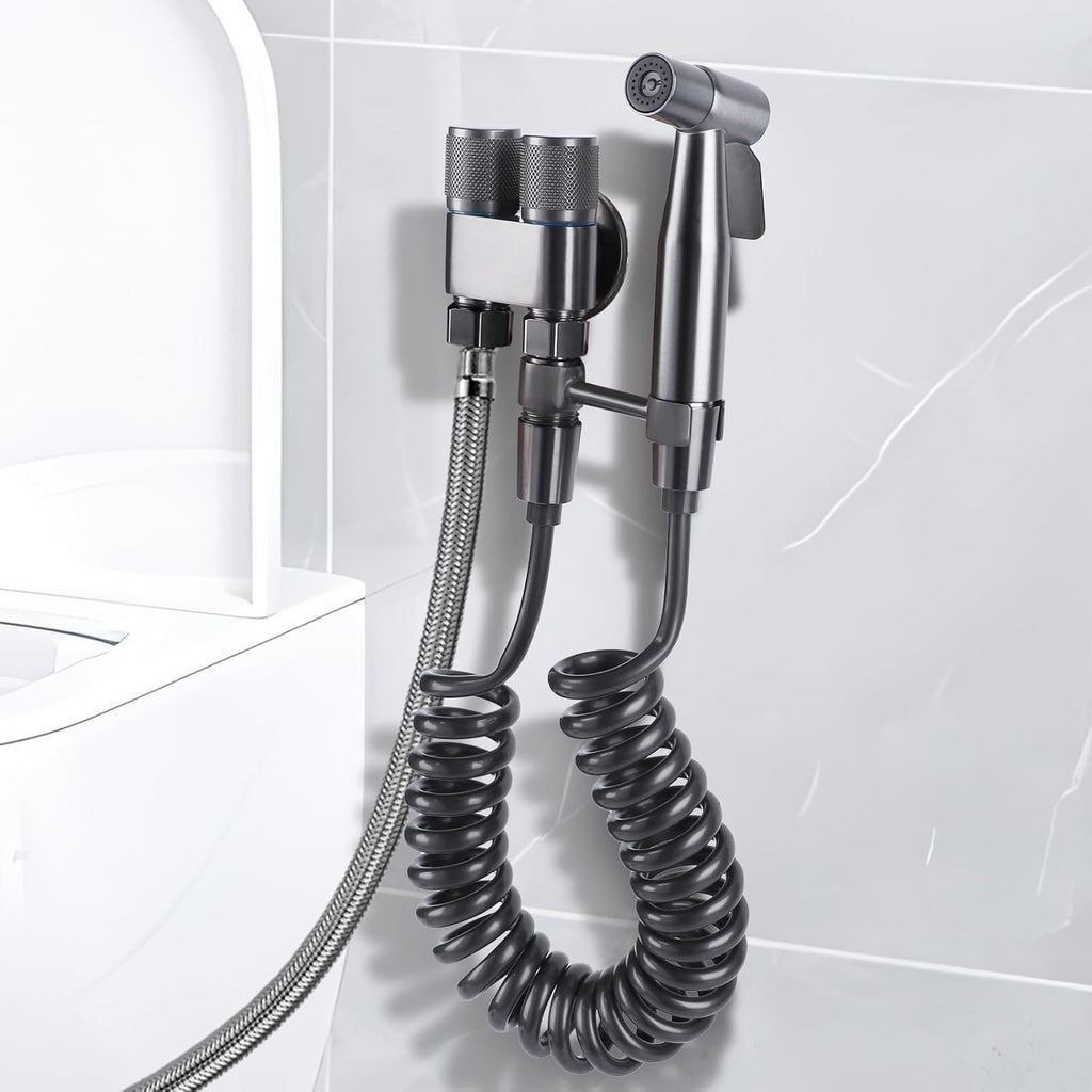 Set Dus Igienic WC si Bideu cu Furtun Extensibil – Pulverizator Igienic pentru Baie