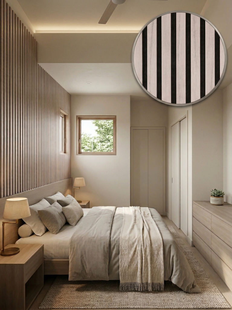 Riflaj perete interior Alb Negru