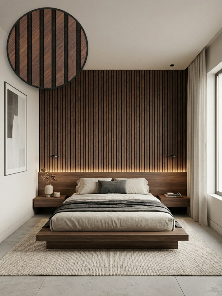 Riflaj perete interior Stejar Striat