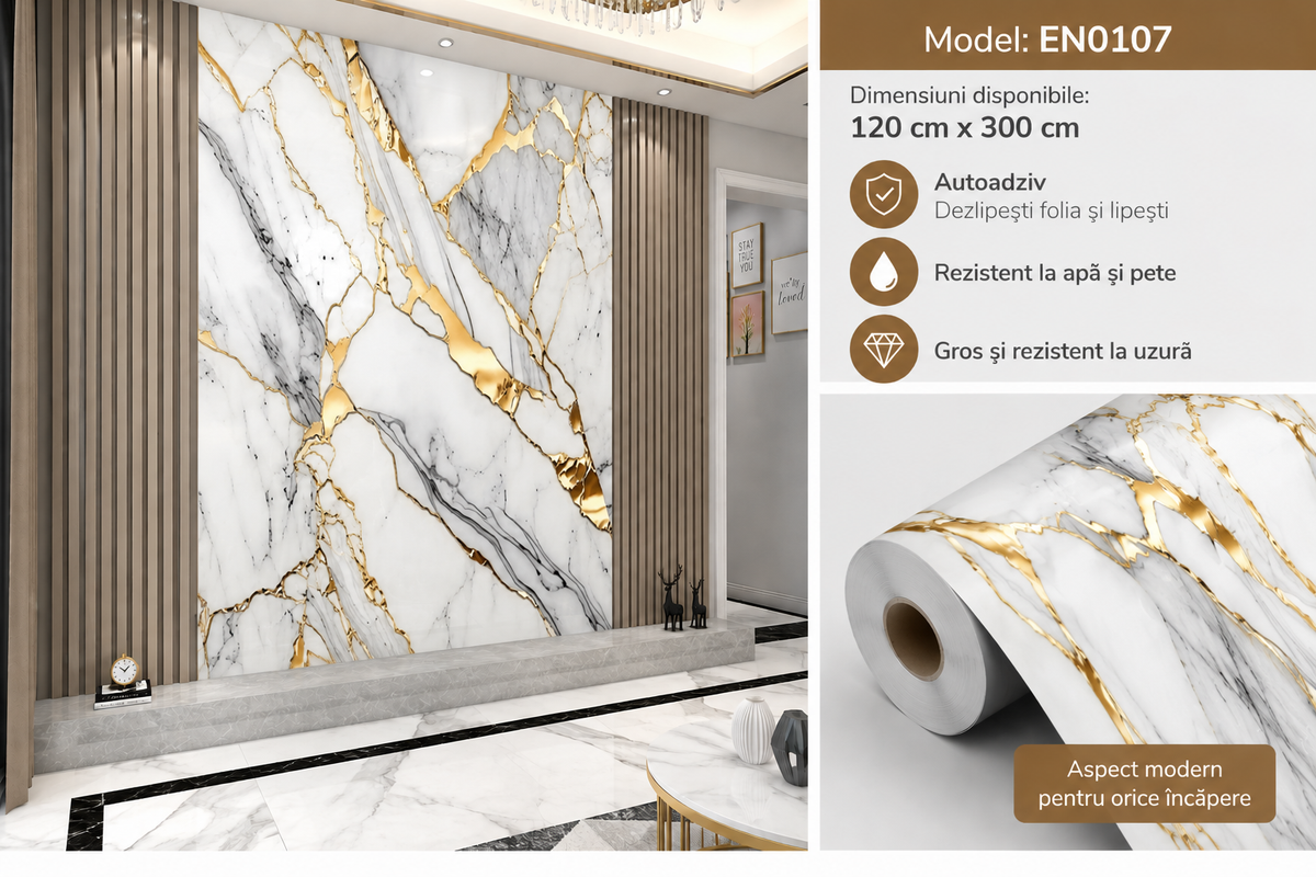 Panou Decorativ Autoadeziv 3 x 1,2 m (324-6)