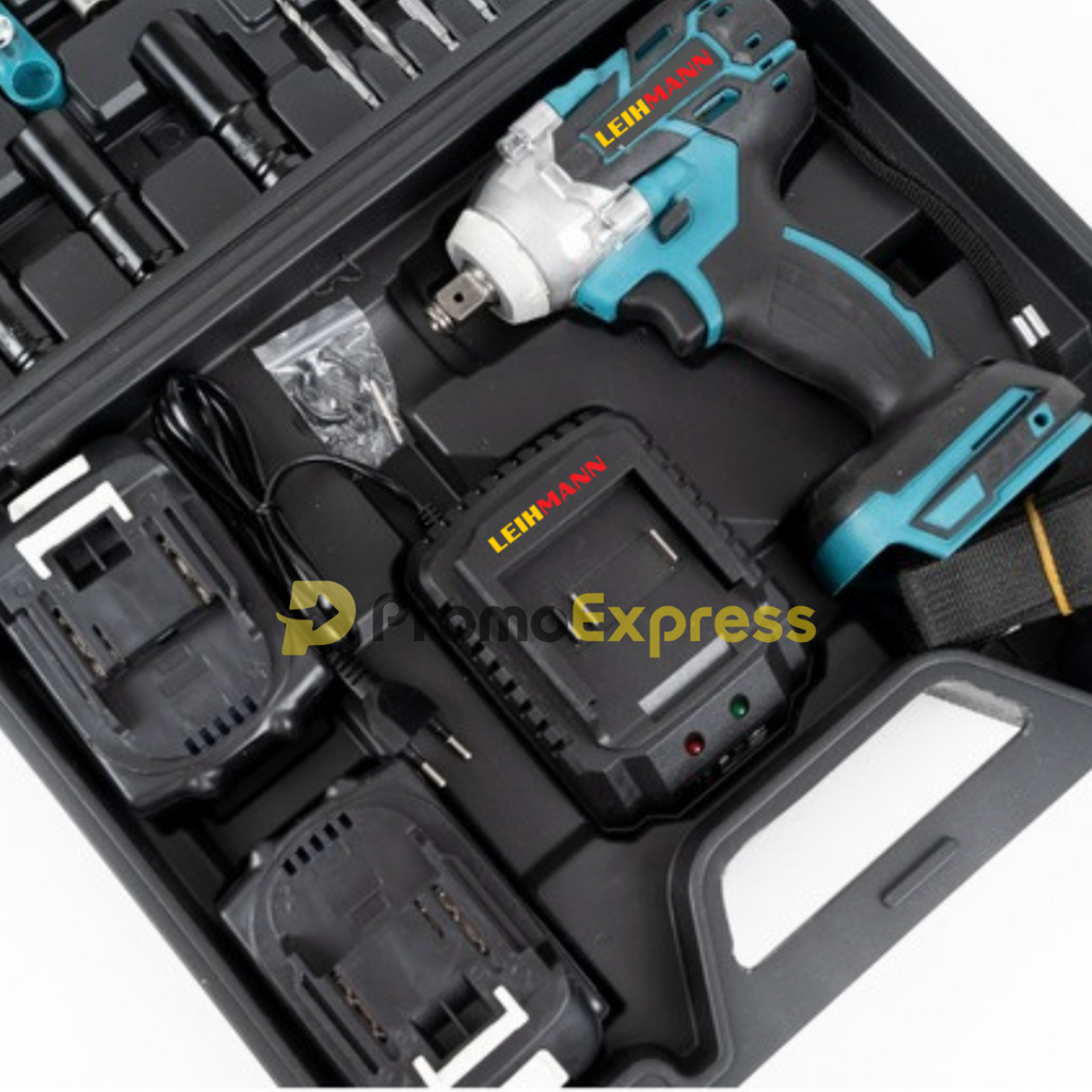 Bormasina / pistol cu impact 48V cu 2 acumulatori si 40 accesorii LEIHMANN